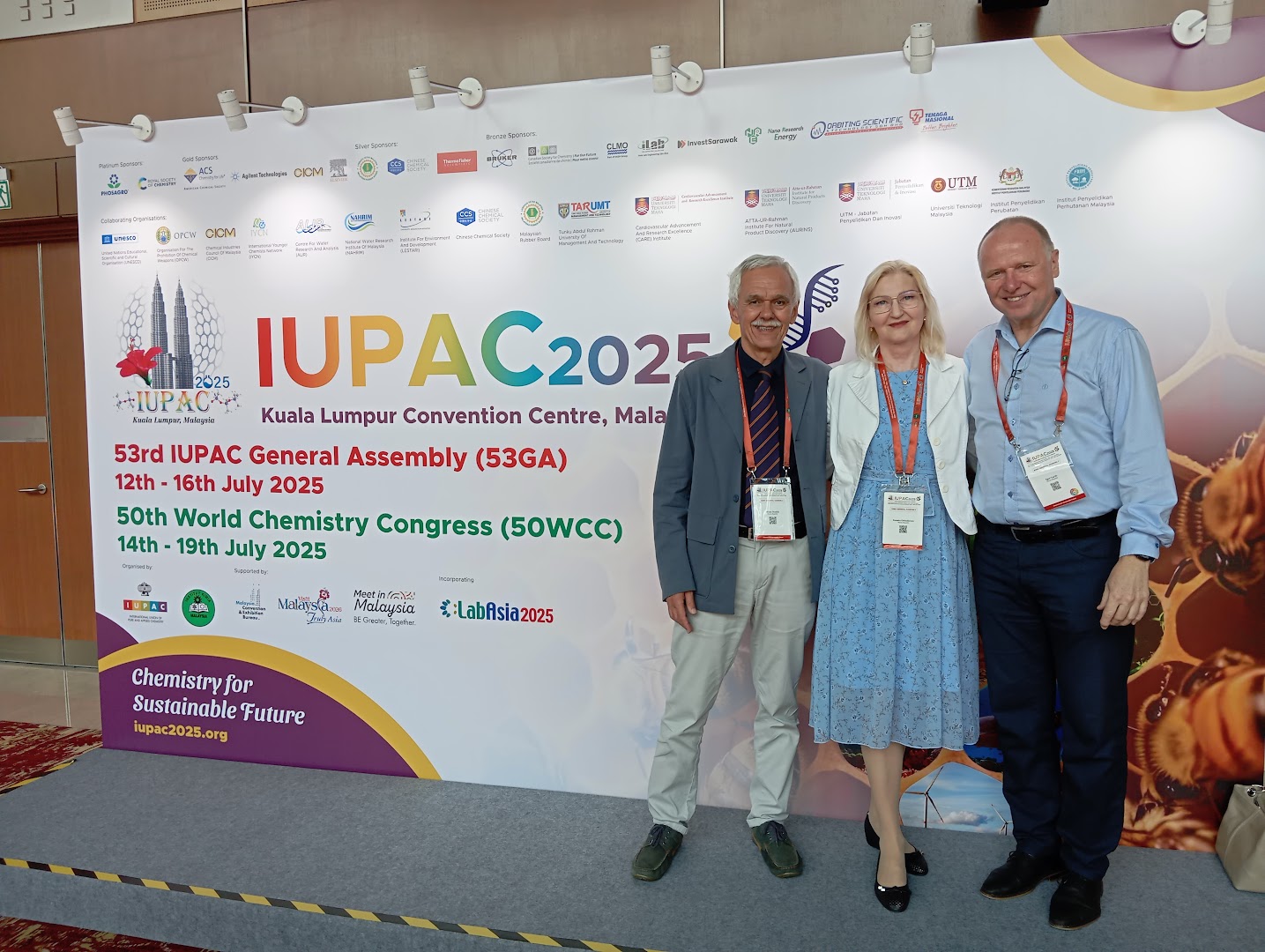Read more about the article Slovenská delegácia na Valnom zhromaždení IUPAC 2025, 11. 07. – 16. 07. 2025 v Kuala Lumpur 