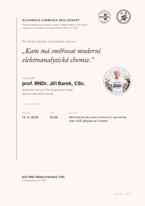 Read more about the article Prednáška: „Kam má smerovať moderná elektroanalytická chémia“